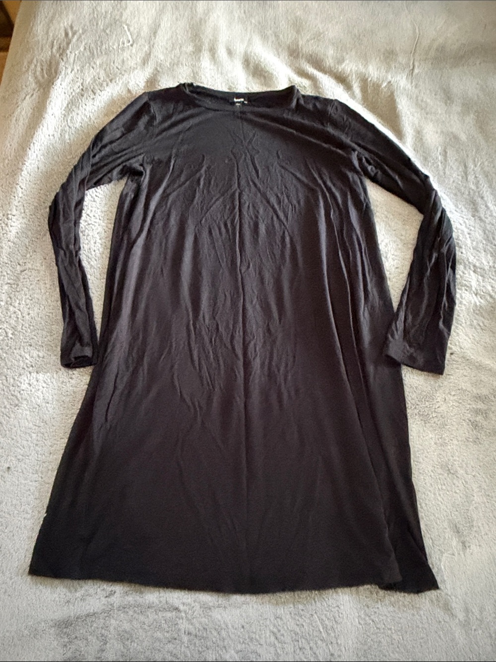 Express Black Long Sleeve Shift Dress